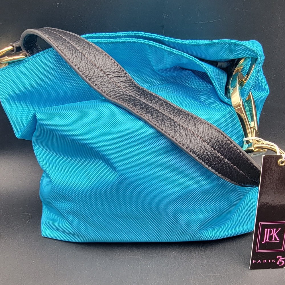 JPK Paris 75 Blue Bucket Handbag Shoulder Purse